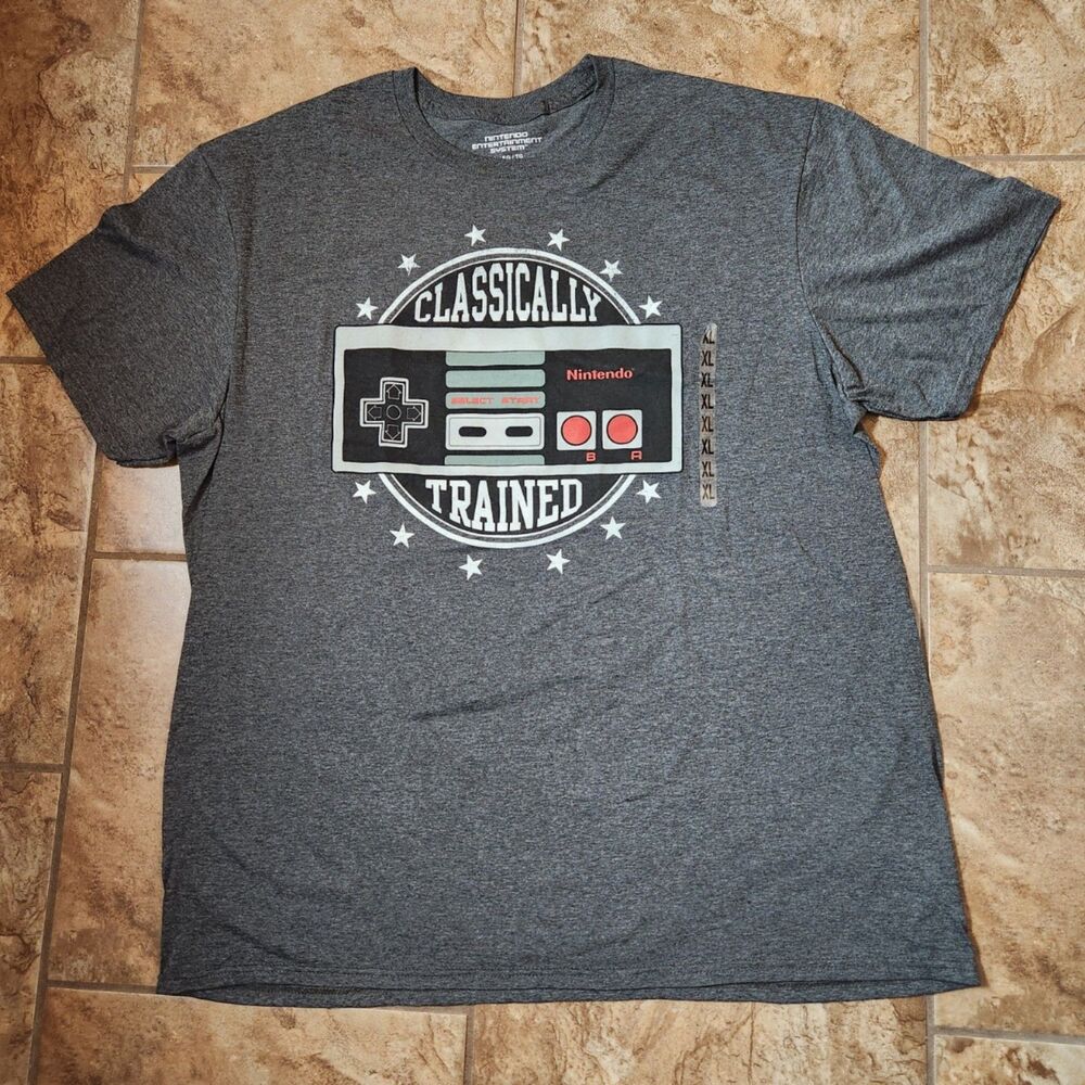 Nintendo NES Classically Trained Graphic T-Shirt Men’s XL Gray